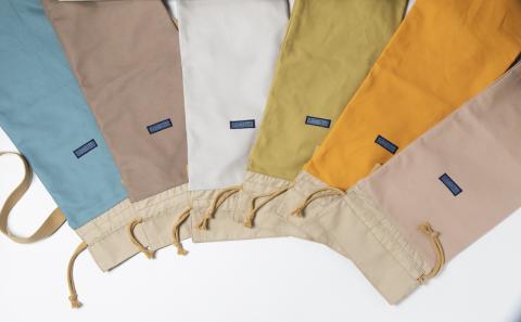 「琉球帆布」ヨガマットケースA（ピンクベージュ）- ヨガ マットケース 収納 帆布 手づくり ハンドメイド 軽い 丈夫 布 人気 シンプル おしゃれ 琉球帆布 手仕事 伝統技術 沖縄県 八重瀬町【価格改定】