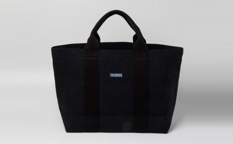 「琉球帆布」ベーシックトート L　ブラック - 極厚 4号帆布 トートバッグ キャンバス生地 丈夫 ベーシック おしゃれ ファッション お出かけ かばん 鞄 手仕事 手づくり ハンドメイド 琉球帆布 伝統技術 沖縄県 八重瀬町【価格改定】