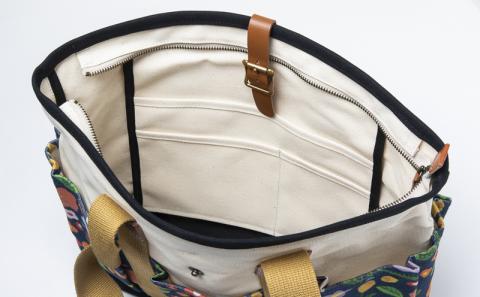 「琉球帆布」アートクラフトマンバッグ （mirei）- 実用性 帆布 トート キャンバス生地 丈夫 ベーシック おしゃれ ファッション お出かけ かばん 鞄 手仕事 手づくり ハンドメイド 琉球帆布 伝統技術 沖縄県 八重瀬町【価格改定】