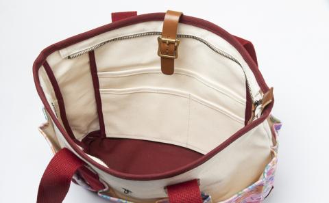 「琉球帆布」アートクラフトマンバッグ （sawanico）- 実用性 帆布 トート キャンバス生地 丈夫 ベーシック おしゃれ ファッション お出かけ かばん 鞄 手仕事 手づくり ハンドメイド 琉球帆布 伝統技術 沖縄県 八重瀬町【価格改定】