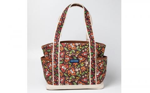 「琉球帆布」ショッピングトート / ブーゲンビリア - 帆布 布 丈夫 トートバッグ 人気 アーティスト イラストレーター Pokke104 池城由紀乃 おしゃれ レディース ファッション お出かけ かばん 鞄 手仕事 手づくり ハンドメイド 琉球帆布 伝統技術 沖縄県 八重瀬町【価格改定】