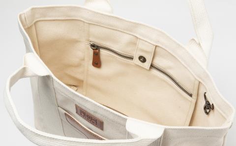 「琉球帆布」ベーシックトート L　キナリ - 極厚 4号帆布 トートバッグ キャンバス生地 丈夫 ベーシック おしゃれ ファッション お出かけ かばん 鞄 手仕事 手づくり ハンドメイド 琉球帆布 伝統技術 沖縄県 八重瀬町【価格改定】