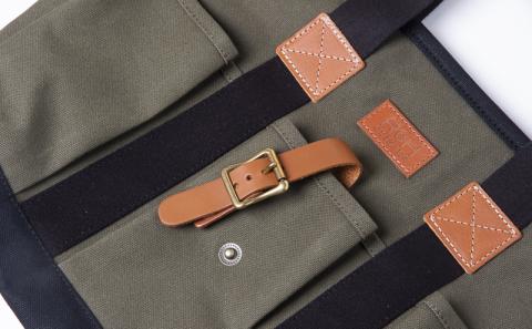 「琉球帆布」クラフトマンバッグ（ディープグリーン） - 実用性 帆布 トート キャンバス生地 丈夫 ベーシック おしゃれ ファッション お出かけ かばん 鞄 手仕事 手づくり ハンドメイド 琉球帆布 伝統技術 沖縄県 八重瀬町【価格改定】