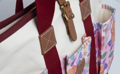 「琉球帆布」アートクラフトマンバッグ （sawanico）- 実用性 帆布 トート キャンバス生地 丈夫 ベーシック おしゃれ ファッション お出かけ かばん 鞄 手仕事 手づくり ハンドメイド 琉球帆布 伝統技術 沖縄県 八重瀬町【価格改定】