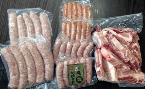 【ブランド豚・キビまる豚】ソーセージ3種＆スペアリブセット - 豚肉 小分け BBQ バーベキュー 骨付き肉 おすすめ ソーセージ 詰め合わせ 1.6kg 人気 ブランド豚 沖縄県 八重瀬町