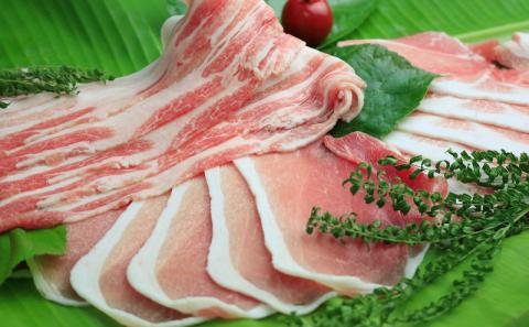 【沖縄のブランド豚・キビまる豚】しゃぶしゃぶ用スライスセット(1kg）- 豚肉 小分け 200gずつ 豚バラ ロース 肩ロース 豚しゃぶ 人気 部位 詰め合わせ セット おすすめ 人気 沖縄 ブランド豚 おすすめ 沖縄県 八重瀬町