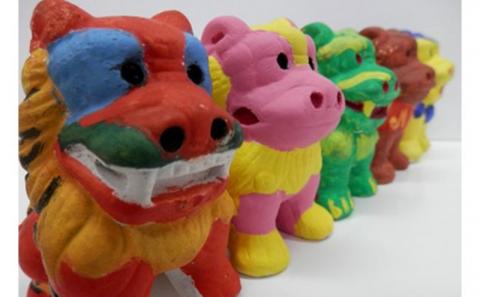 「自然体験学校」とっておきのシーサー絵付け体験（ペアチケット）- シーサー 絵付け 色塗り 体験 思い出 記念 オリジナル 自分だけのシーサー 置物 インテリア 厄除け 縁起物 おすすめ 沖縄県 八重瀬町