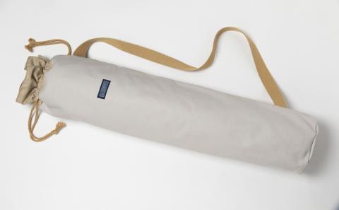 「琉球帆布」ヨガマットケースA（ライトグレー）- ヨガ マットケース 収納 帆布 手づくり ハンドメイド 軽い 丈夫 布 人気 シンプル おしゃれ 琉球帆布 手仕事 伝統技術 沖縄県 八重瀬町【価格改定】