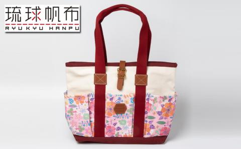 「琉球帆布」アートクラフトマンバッグ （sawanico）- 実用性 帆布 トート キャンバス生地 丈夫 ベーシック おしゃれ ファッション お出かけ かばん 鞄 手仕事 手づくり ハンドメイド 琉球帆布 伝統技術 沖縄県 八重瀬町【価格改定】