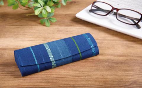 ＜機織工房しよん＞メガネケース - 手織り ハンドメイド 手仕事 伝統技法 メンズ レディース 生活雑貨 眼鏡 収納 めがね  沖縄県 八重瀬町