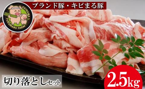 【ブランド豚・キビまる豚】切り落とし　約2.5kg - 豚肉 小分け 500gずつ 部位混合 色々楽しめる 人気 しょうが焼き 肉じゃが 豚丼 豚キムチ 肉巻き アレンジ 色々 人気 ブランド豚 おすすめ 沖縄県 八重瀬町【価格改定】