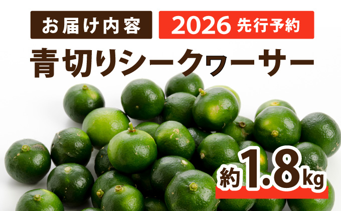 2026年 先行予約 青切り シークヮーサー 約1.8kg ★西表島ふる～つらんど★ 果物 フルーツ 026-a005_2026