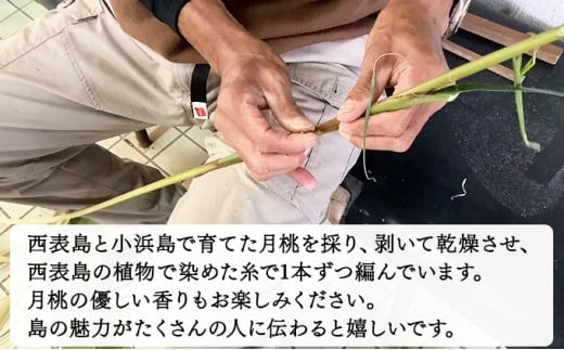 月桃のコースター 2枚セット【月桃 小物 コースター スオウの木 】