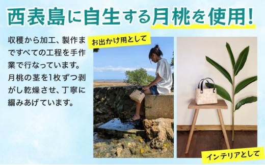 月桃かご編みバッグ(小) 小