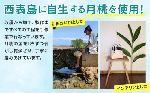 月桃かご編みバッグ(小) 小