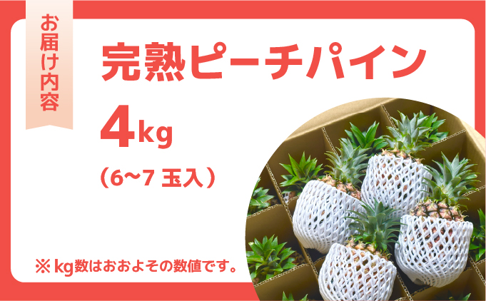 ☆新感覚の味わい☆桃のような芳醇な香りのする　『西表島産完熟ピーチパイン』 約4kg（6～7個入）[025-a028_2026]