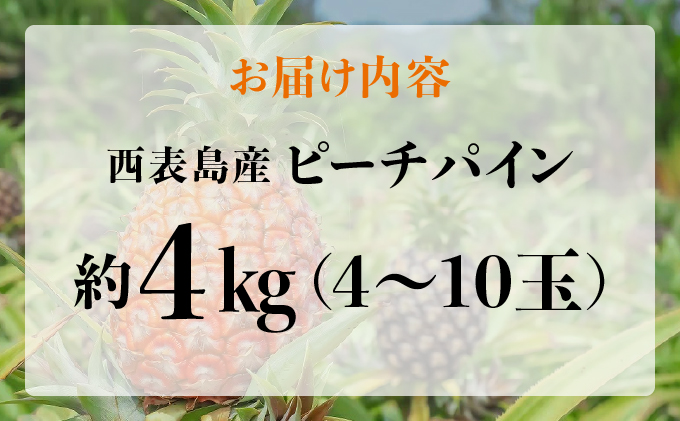 アララガマ農園発祥のピーチパイン。香り高く女性人気NO.1！国内流通量1％未満、幻の完熟ピーチパイン　ピーチパイン4㎏（4～10玉） 030-a002_2026
