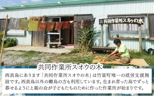 西表島の植物で染めた染物3点セット(手ぬぐい1枚・ハンカチ1枚・マスク1枚)【染物 小物 手拭い ハンカチ マスク ハンドメイド スオウの木 】