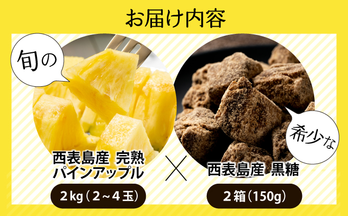 2026年 先行予約 セット 黒糖 完熟 パイン 水鴨農園 西表島産 パイナップル 果物 フルーツ 020-a004_2026