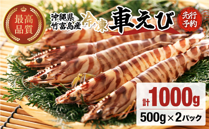先行予約 車えび 1kg 竹富島産 冷凍車えび 先行予約 冷凍車えび 1kg