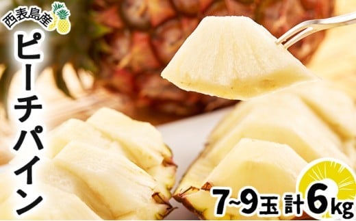 2026年 先行予約 ピーチパイン 約6kg 7～9玉 甘熟 西表島ふる～つらんど 不動の人気No.1 果物 フルーツ パイン 約6kg 7～9玉