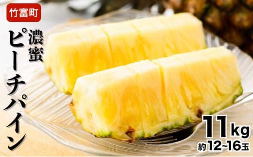 2026年 先行予約 ピーチパイン 約11kg 12～16玉 "いってＱ"でも紹介された 西表島ひらい農園 パイン パイナップル 果物 フルーツ 約11kg（12玉～16玉）