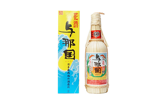琉球泡盛 花酒 与那国60度600ml（クバ巻）1本 E0023
