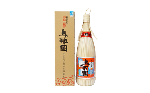 琉球泡盛 与那国 43度1800ml（クバ巻）1本 E0032