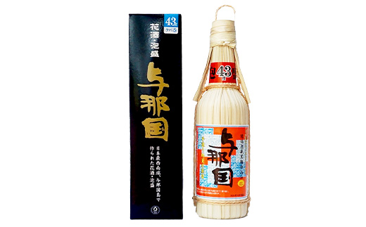 琉球泡盛 与那国43度600ml（クバ巻）1本 E0035