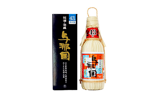 琉球泡盛 与那国43度360ml（クバ巻）1本 E0037