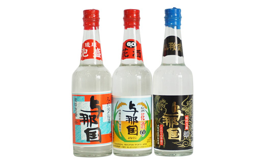 琉球泡盛 与那国3本セット30度/43度/60度 各100ml E0056